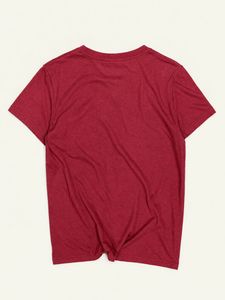 SHEIN Basic Burgundy T-Shirt