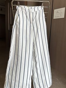 Striped Wide-Legged Pants