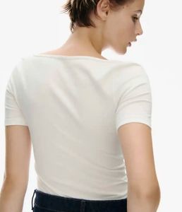 White Cropped Ribbed Top