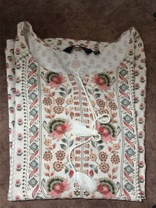 Boho Floral Print Tassel Kurta