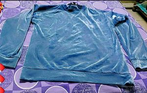 Gray Velvet Long Sleeve Top