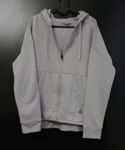 🎀🍀Reebok_Lavender Quilted Zip-Up Hoodie🍀🎀