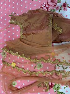 Elegant Brown Ethnic Co-ord Set with jacket
