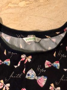 Cute Bow &amp; Faith Print Sleeveless Top