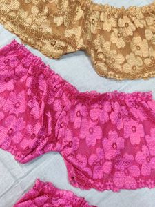 Floral Lace Tube Tops