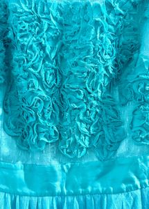 Stunning Teal Ruffle Party Dress