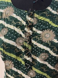 Green Striped Ethnic Kurta