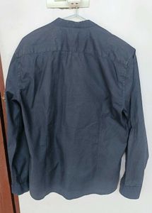 Men's Dark Blue kurta style Shirt