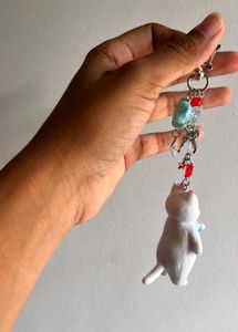 Mofusand × Hello Kitty Charm Keychain