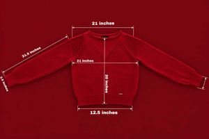 DEEP RED TEXTURED KNIT SWEATER