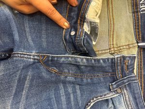 Distressed Blue Denim Jeans