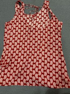 Chic Red Paisley kurti