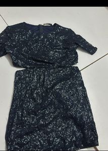 Blue Sequin Dress