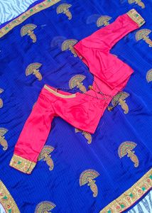 navy blue colour  beautiful saree