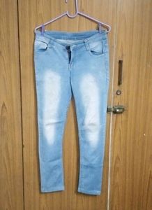 Light Blue Summer Jeans For Girls/Women