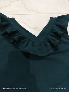Beautiful Ruffle Sleeve Crop Top