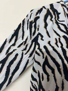Stylish Zebra Print Button-Up Shirt