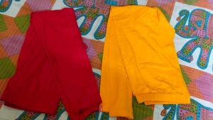 Red & Yellow Cotton leggings Set