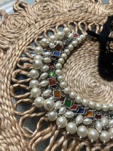 Stunning Pearl Necklace with Colorful Accents