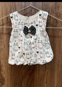 Cute Cat Print Baby Top