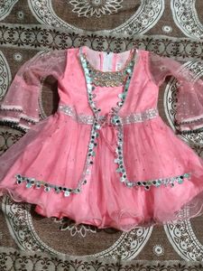 Baby Frok Mirror Work