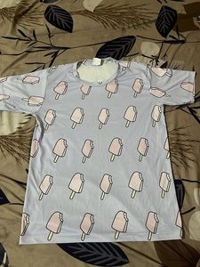 Cute Ice Cream Print T-Shirt