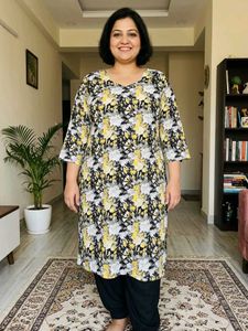 Beautiful Floral Print Kurta 3xl