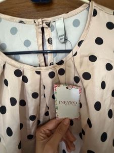 Chic Polka Dot Peplum Top