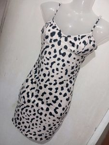 Dalmatian Print Mini Dress