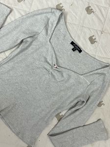 Lost Threads Ribbed Long Sleeve Top