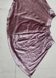 Dusty Rose Velvet Mini Skirt