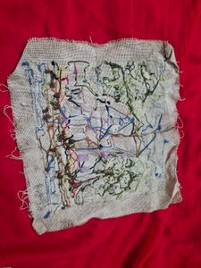 Vintage Landscape Embroidery Art