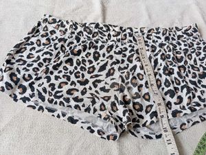 Leopard Print Drawstring Shorts