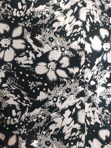 Black &amp; White Floral Printed Mini Dress