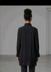 Chic Black Floral Print Button-Up Shirt