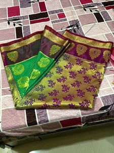 Vibrant Green Kanjeevaram Art Silk Saree