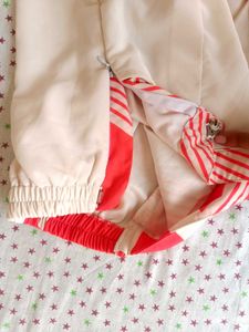 White &amp; Red Striped Pants for baby girl