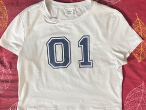 white cute pullover T shirt