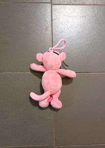 Pink Panther Plush Keychain