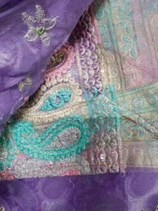 Beautiful Net Heavy Embroidery Saree