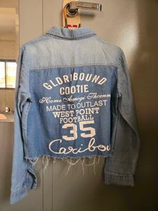Light Wash Denim Crop Shirt