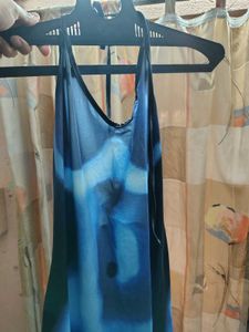 Abstract Print Tie-Up Top