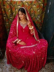 Beautiful Red Bridal Lehenga Choli Set