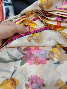 Floral Print saree, blouse included