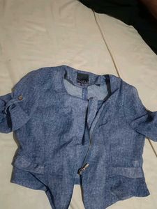 Blue Textured Blazer