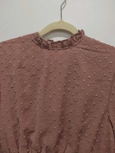 Chic Textured Rose Pink Dress
