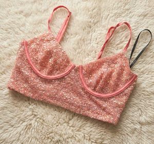 Peach Sequin Bralette