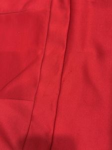 Elegant Red Dress with Embellished Neckline