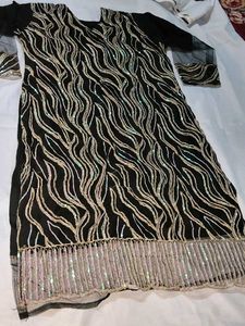 Sparkling Black Kurta with Sequins