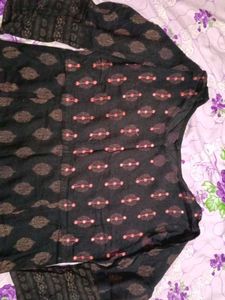 Elegant Black Ethnic Kurta with Embellishments